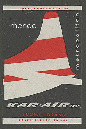 Tulitikkuetiketti, Kar-Air Metropolitan 