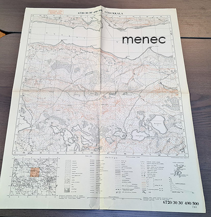 Uosukkala, Valkjärvi, kartta 6720/30 30o 490/500 