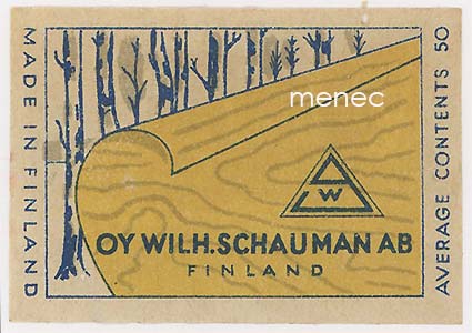 Tulitikkuetiketti, Oy Wilh. Schauman 