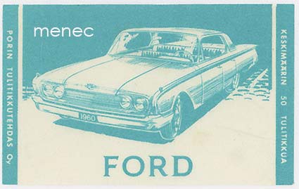 Tulitikkuetiketti, Ford 1960 