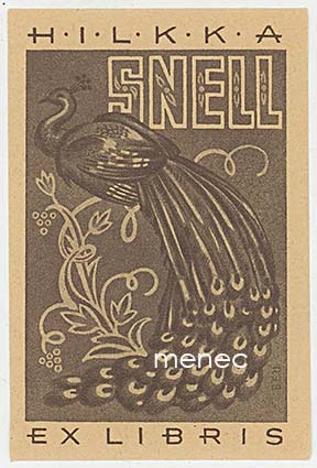 Uttuslien, Bjarne - Hilkka Snell, exlibris 