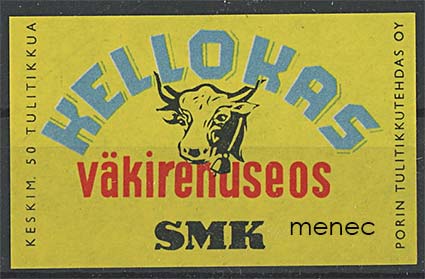 Tulitikkuetiketti, Kellokas-väkirehuseos 