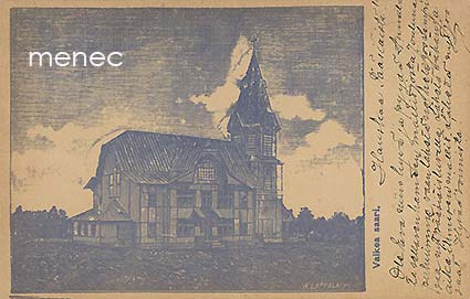 Valkeasaari, kirkko, taidekortti 