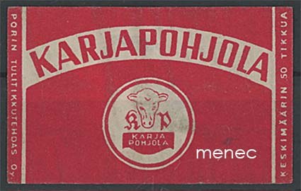 Tulitikkuetiketti, Karjapohjola 