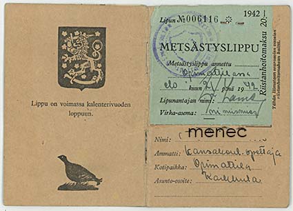 Metsästyslippu 1942 