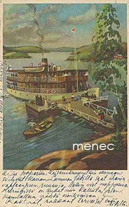 Jaatinen, Eeli - Höyrylaiva ottaa matkustajia 