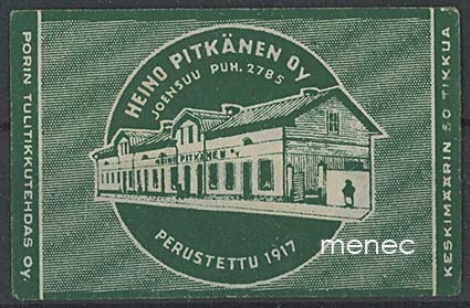 Kauppiasetiketti, Heino Pitkänen, Joensuu 