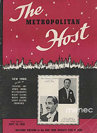 New Yorkin maailmannäyttelyn esite 1939 