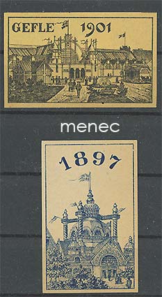 Tulitikkuetikettejä, Ruotsi, Gävleutställningen 1901 ja Stockholmsutställningen 1897 