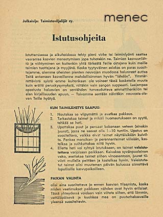 Istutusohjeita 