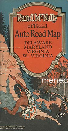Rand McNally official Auto Road Map Delaware, Maryland, Virginia, W. Virginia 