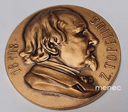 Schalin, Teodor - Z. Topelius, muistomitali 