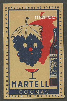 Tulitikkuetiketti, Martell Cognac 