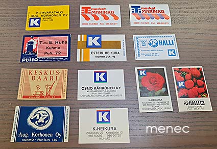 Tulitikkuetikettejä, Kuhmo, 12 kpl 