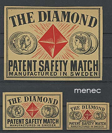 Tulitikkuetikettejä, The Diamond, iso ja 2 pientä 