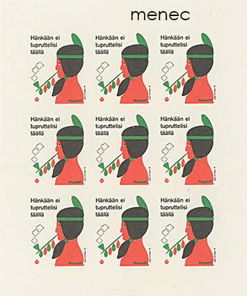 Hänkään ei tupruttelisi täällä -arkki, 9 kpl 