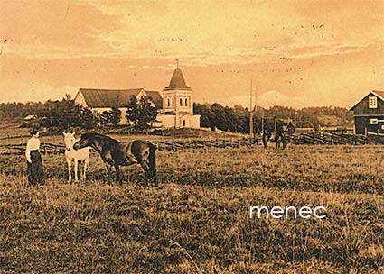 Kirkkonummi, kirkko luoteesta noin 1900 