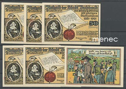 Saksa, Butzbach, pularahoja 1921, 6 kpl 