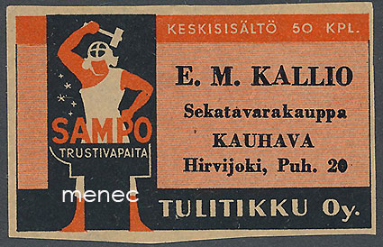 Seppä-etiketti, E. M. Kallio, Kauhava 