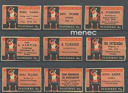 Seppä-etikettejä, 9 kpl 