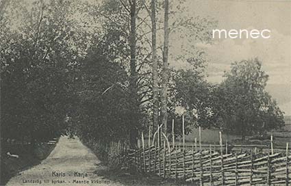 Karjaa, maantie kirkolle 