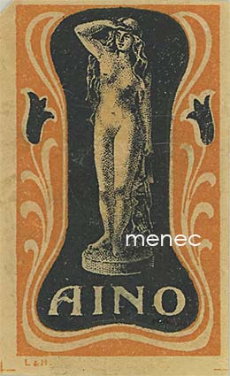 Tulitikkuetiketti, Aino, oranssi 