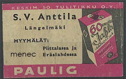 Kauppiasetiketti, S. V. Anttila, Längelmäki 