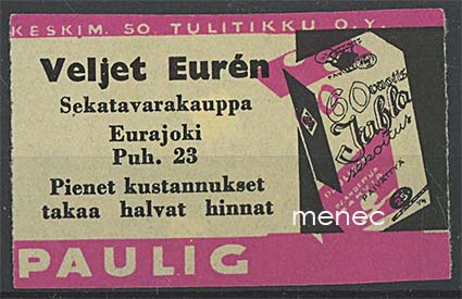 Kauppiasetiketti, Veljet Eurén, Eurajoki 