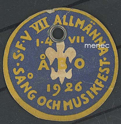 Rintamerkki, S.F.V. Allmänna sång och musikfest 1926 