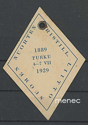 Rintamerkki, Suomen Nuorten Kristill. Liitto 1889-1929. Turku 4-7 VII 1929 