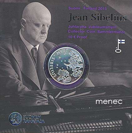 Jean Sibelius, juhlaraha 10 euroa 2015 