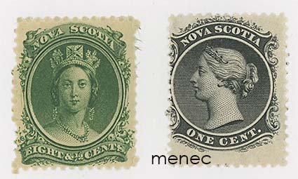 Iso-Britannia, Kanada, Nova Scotia 1860, Victoria 1 ja 8,5c 