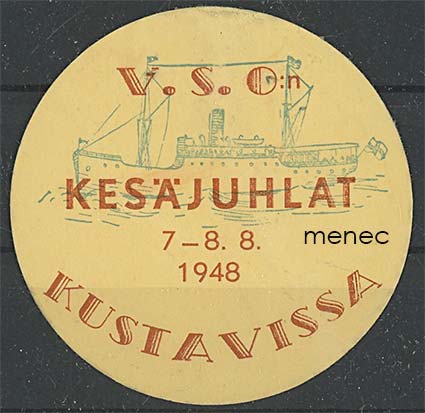 Rintamerkki, V.S.O:n kesäjuhlat Kustavissa 1948 