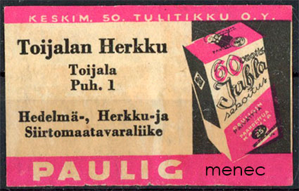 Kauppiasetiketti, Paulig, Toijalan Herkku 