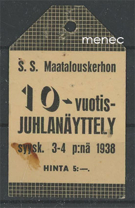 Rintamerkki, S. S. Maatalouskerhon 10-vuotisjuhlanäyttely 1938 