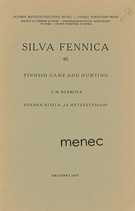 Klemola, V. M. - Finnish game and hunting 