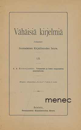 Koskenjaakko, A. A. - Virkamiehet ja herrat suomalaisissa sananlaskuissa 