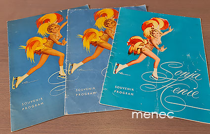 Sonja Henie -esitteitä, 3 kpl 