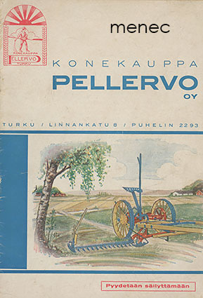 Konekauppa Pellervo. Kuvahinnasto 1934 