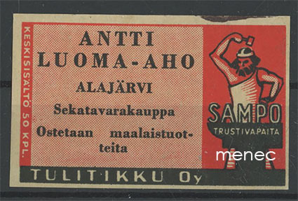 Seppä-etiketti, Antti Luoma-Aho, Alajärvi 