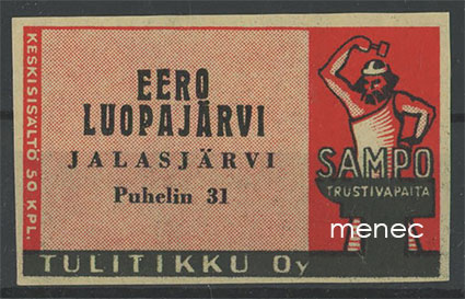 Seppä-etiketti, Eero Luopajärvi, Jalasjärvi 