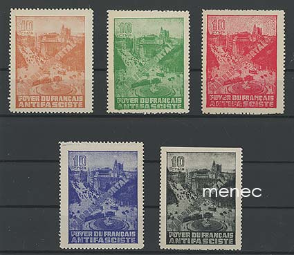 Espanja, sisällissota, Foyer du Francais Antifasciste, 5 vinjettiä 