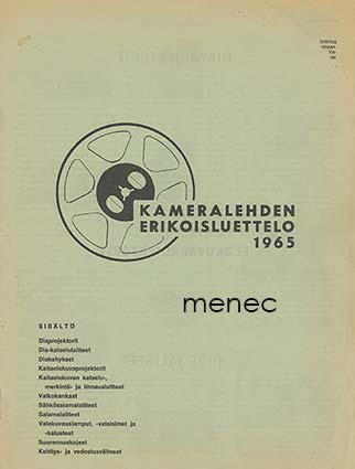 Kameralehden erikoisluettelo 1965 