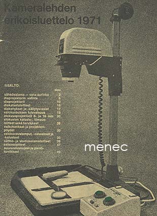 Kameralehden erikoisluettelo 1971 