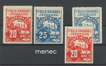 Tanska, Veile - Vandel - Jernbane, 4 rahtimerkkiä 