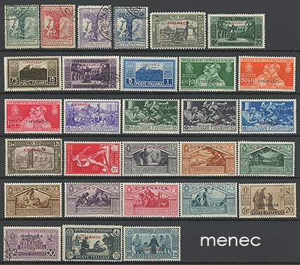 Italia, Kyrenaika, 35 merkin kokoelma 