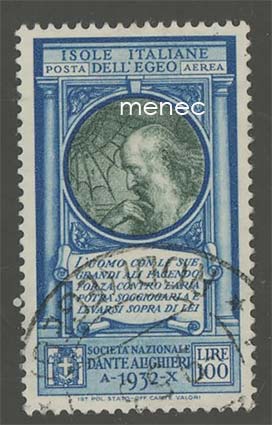 Italia, Egean saaret, Dante-seuran lentoposti 100L 1932 