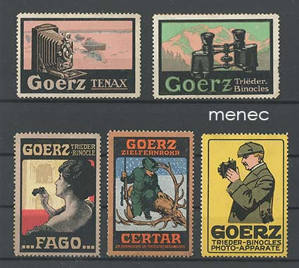 Eurooppalaisia mainosmerkkejä, kameratekniikkaa, 5 kpl 