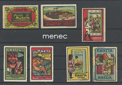 Eurooppalaisia mainosmerkkejä, Kwatta-tehtaan suklaatuotteita, 21 kpl 