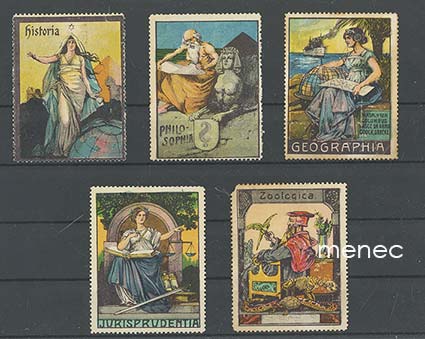 Eurooppalaisia mainosmerkkejä, oppihistoriaa, 5 kpl 